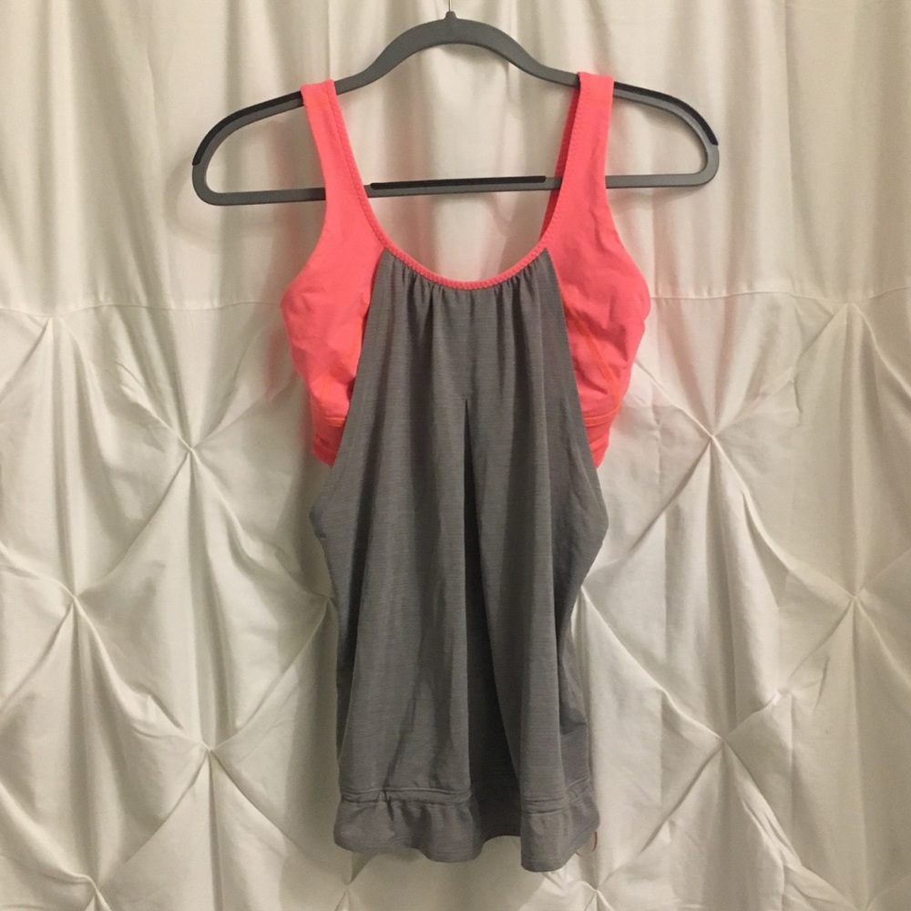 2 in 1 sports bra and tank top
